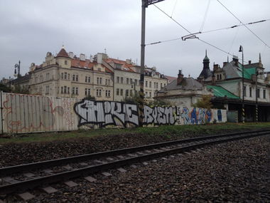 Graffiti Bombing in Prague - Photo by hi94