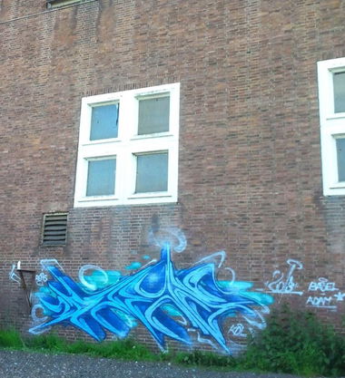 Graffiti Wall in Amsterdam - Photo by highbutskilled - rems, amsterdam, basel (2013)