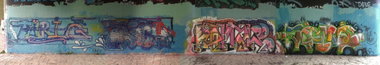 Graffiti Wall - Photo by honigfresser - basen, oner, secma (2014)