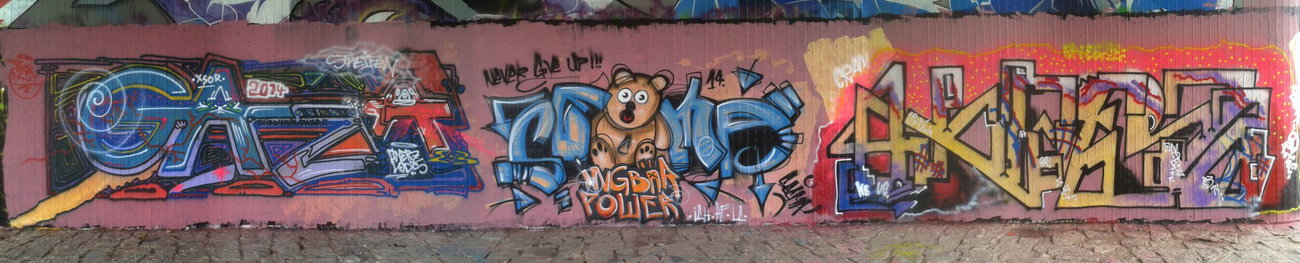 Graffiti Wall - Photo by honigfresser - GAZA, SECMA, INSIDER (2014)