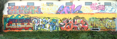 Graffiti Wall - Photo by honigfresser - bend, oner, secma (2014)