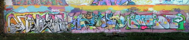 Graffiti Wall - Photo by honigfresser - noveda, oner, secma (2014)