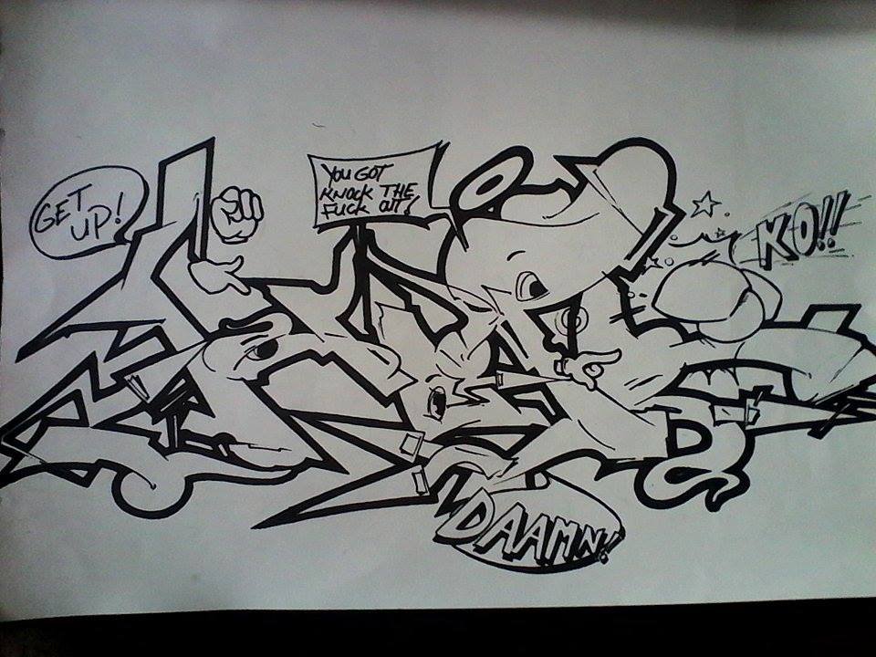 Graffiti Sketch - Photo by hopa - hopa, fight, sketch (2014)