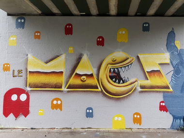 Graffiti Wall in Mannheim - Photo by huckleMary - lemacs, mytype, jam (2017)