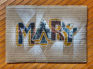 Graffiti Artwork - Photo by huckleMary - sketch, cardboard, mary (2017)