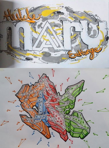 Graffiti Wall in Mannheim - Photo by huckleMary - tipe, mary, hucklemary (2015)