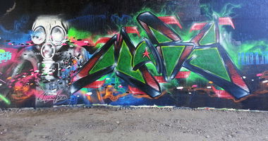 Graffiti Wall in Mannheim - Photo by huckleMary - moohee, mary, hucklemary