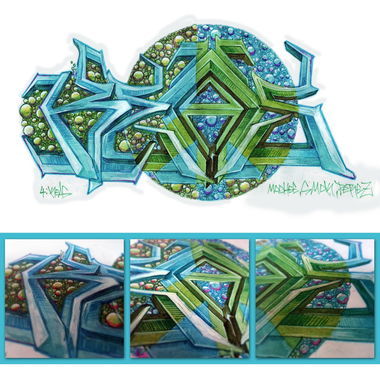 Graffiti Wall in Mannheim - Photo by huckleMary - keas, edga, hucklemary (2015)