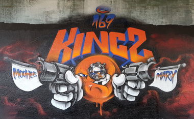 Graffiti Wall - Photo by huckleMary - 169kingz, mannheim, moohee
