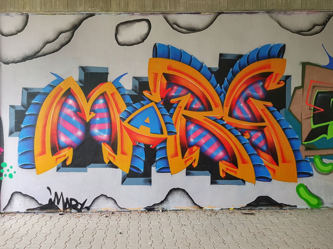 Graffiti Wall - Photo by huckleMary - 3d, graffiti, hucklemary (2019)