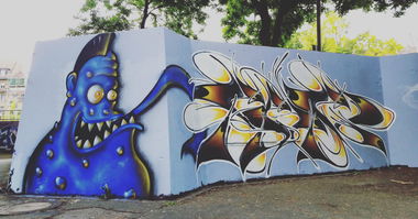 Graffiti Wall in Mannheim - Photo by huckleMary - hucklemary, perez, mary (2016)