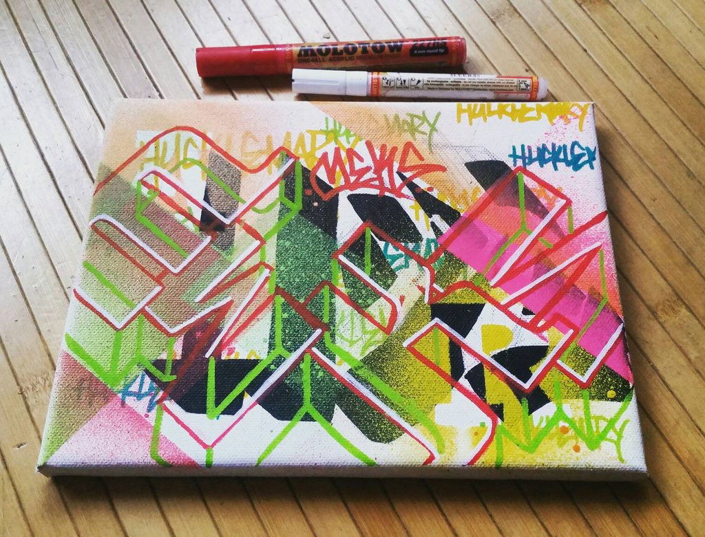 Graffiti Wall - Photo by huckleMary - canvas, meks, mary (2016)