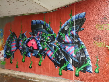 Graffiti Wall - Photo by huckleMary - graffiti, mary, hucklemary (2019)