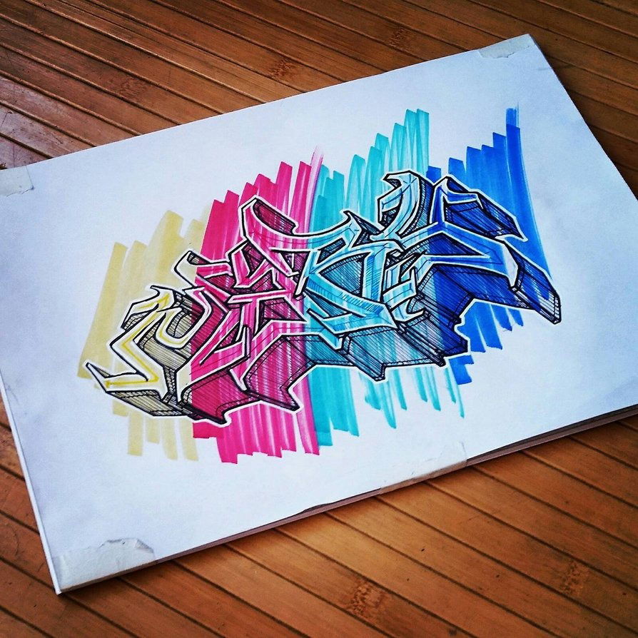 Graffiti Sketch in Mannheim - Photo by huckleMary - hucklemary, mary, maryone (2015)