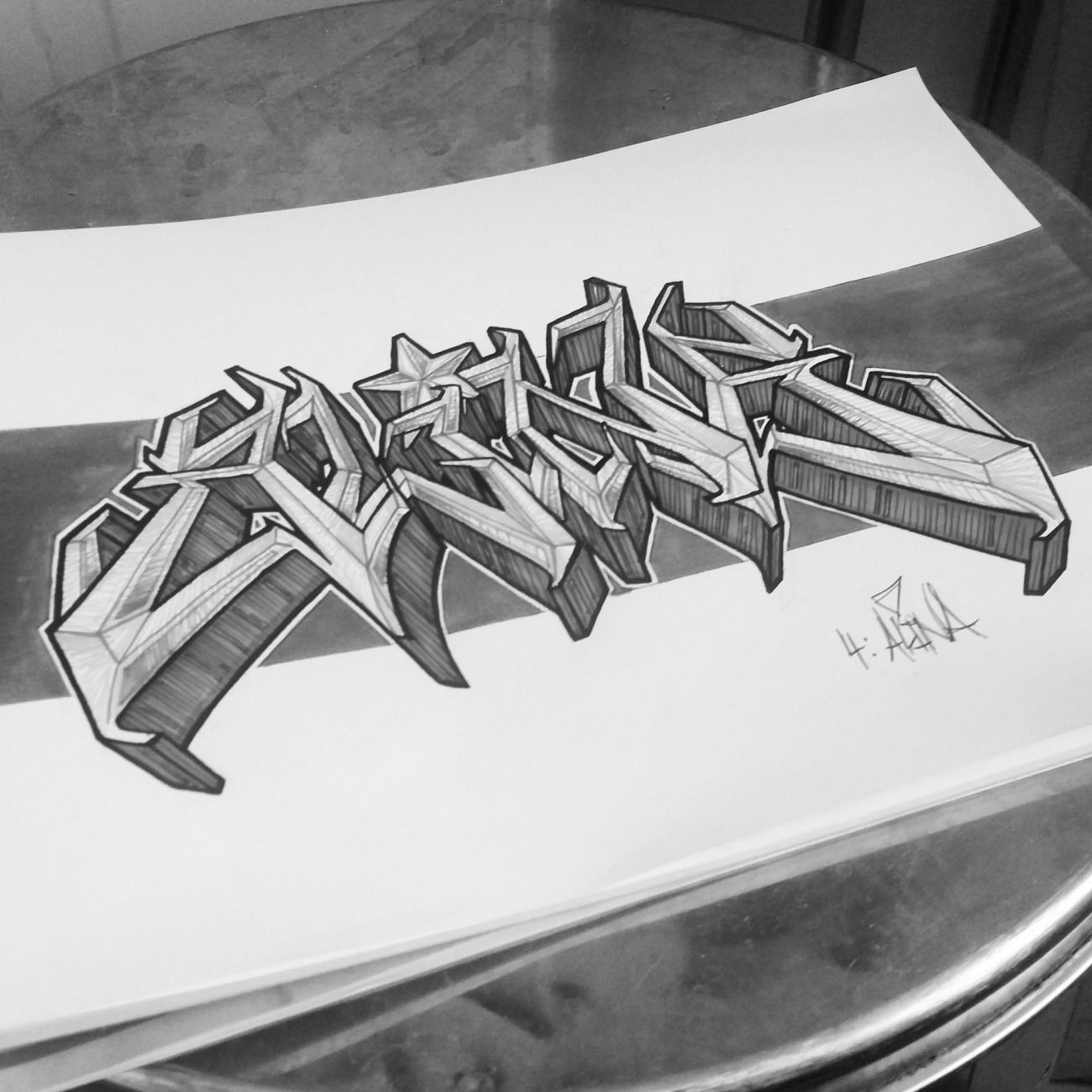 Graffiti Sketch in Mannheim - Photo by huckleMary - hucklemary, mary, maryone (2014)
