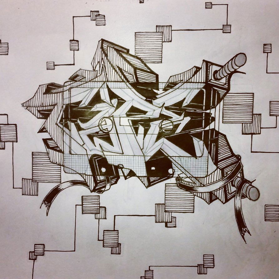 Graffiti Sketch in Mannheim - Photo by huckleMary - tape, mary, maryone (2015)