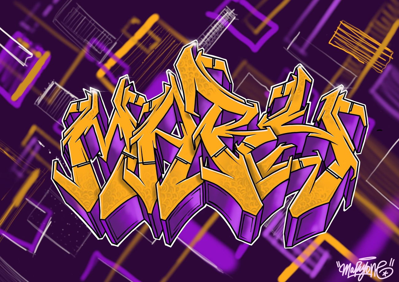 Graffiti Sketch - Photo by huckleMary - mary, digital, sketch (2018)