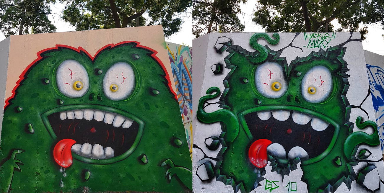 Graffiti Wall - Photo by huckleMary - before, after, mary (2018)