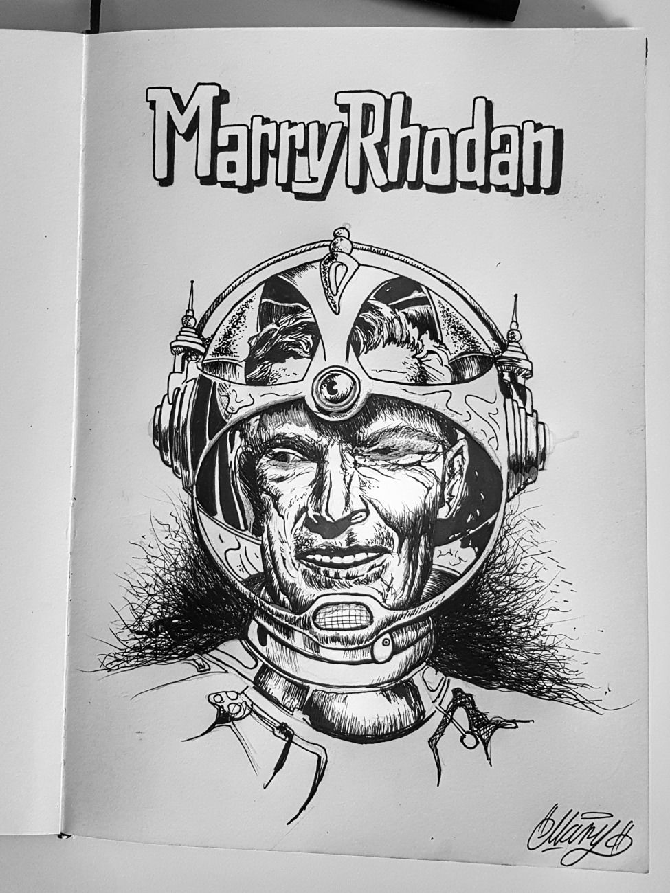 Graffiti Wall - Photo by huckleMary - sketch, blackbook, perryrhodan (2018)