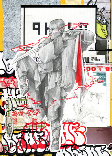 Graffiti Sketch in Округ Кронверкское - Photo by hushe - collage, flop, shaolin (2019)