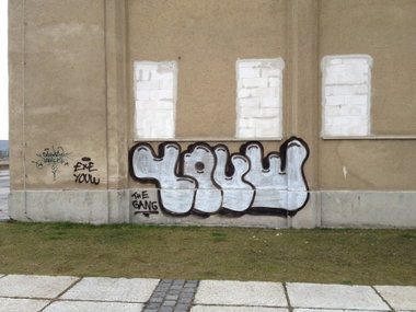 Graffiti Bombing in Leipzig - Photo by hwnp - youw, exe