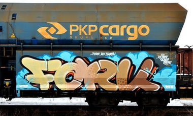 Graffiti Train in Germany - Photo by iPuke - hmb, qws, duisburg
