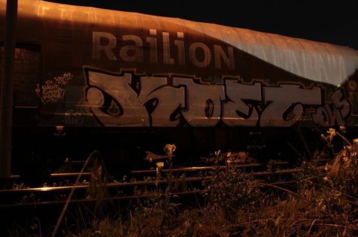 Graffiti Train in Germany - Photo by iPuke - hmb, qws, duisburg