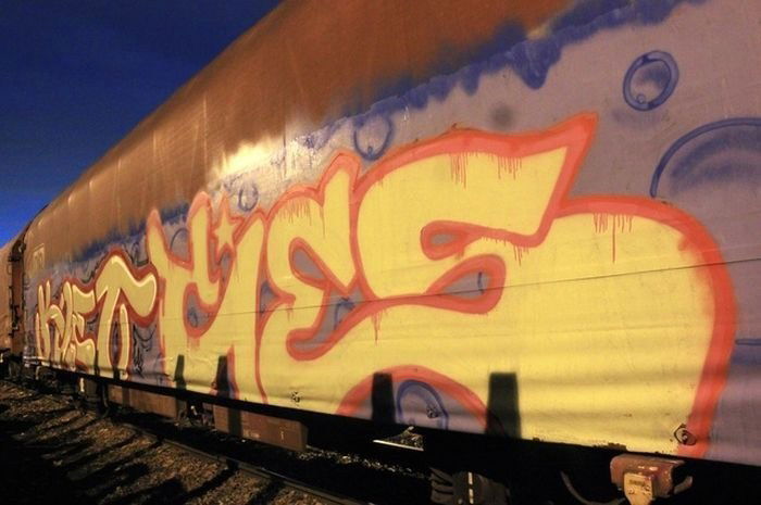 Graffiti Train in Germany - Photo by iPuke - hmb, qws, duisburg