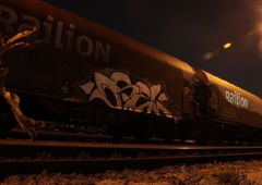 Graffiti Train in Germany - Photo by iPuke - hmb, qws, duisburg