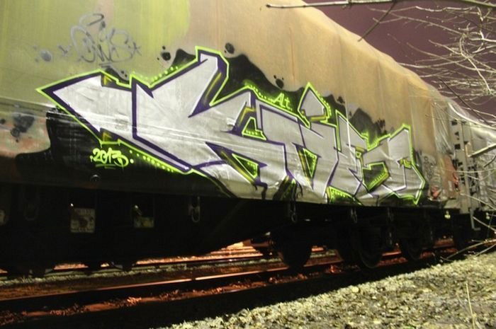 Graffiti Train in Germany - Photo by iPuke - hmb, qws, duisburg