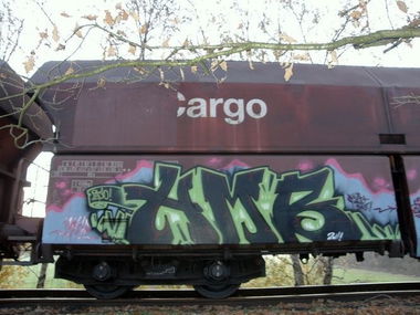 Graffiti Train in Germany - Photo by iPuke - hmb, qws, duisburg