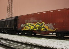 Graffiti Train in Germany - Photo by iPuke - hmb, qws, duisburg