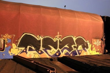 Graffiti Train in Germany - Photo by iPuke - hmb, qws, duisburg