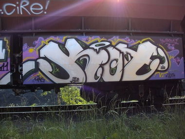 Graffiti Train in Germany - Photo by iPuke - hmb, qws, duisburg