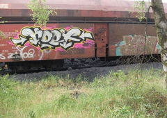 Graffiti Train in Germany - Photo by iPuke - hmb, qws, duisburg