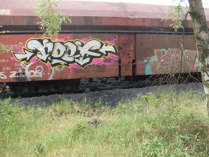 Graffiti Train in Germany - Photo by iPuke - hmb, qws, duisburg