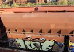 Graffiti Train in Germany - Photo by iPuke - hmb, qws, duisburg