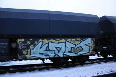 Graffiti Train in Germany - Photo by iPuke - hmb, qws, duisburg