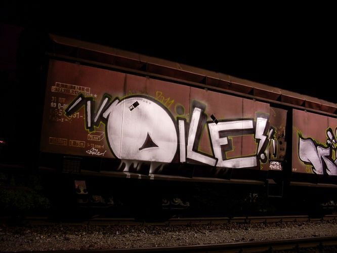 Graffiti Train in Germany - Photo by iPuke - hmb, qws, duisburg