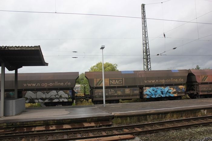 Graffiti Train in Germany - Photo by iPuke - hmb, qws, duisburg