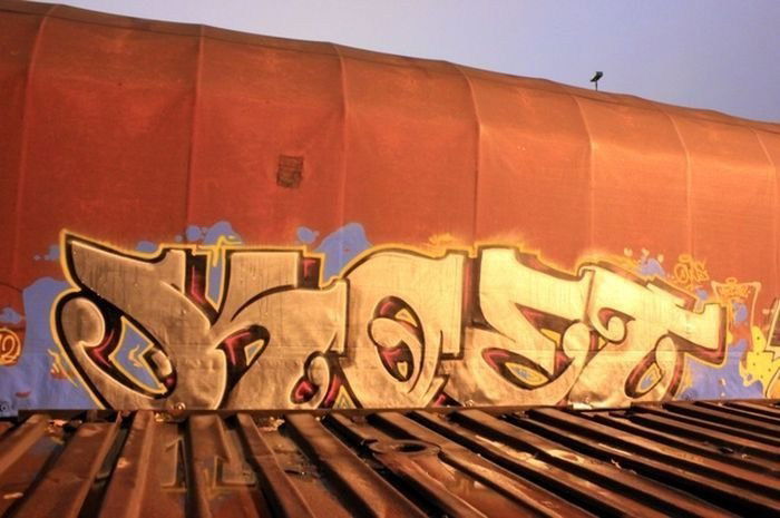 Graffiti Train in Germany - Photo by iPuke - hmb, qws, duisburg