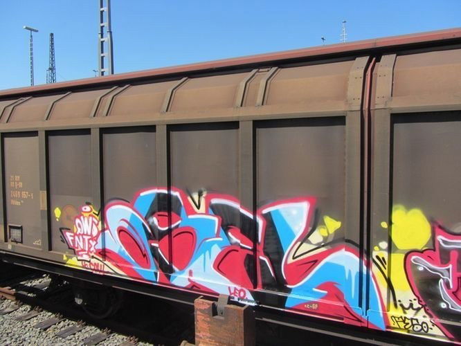 Graffiti Train in Germany - Photo by iPuke - hmb, qws, duisburg
