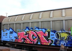 Graffiti Train in Germany - Photo by iPuke - hmb, qws, duisburg