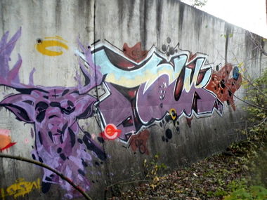 Graffiti Wall in Bucure?ti - Photo by iammok1 - "mouk", "deer", "Bucharest" (2014)