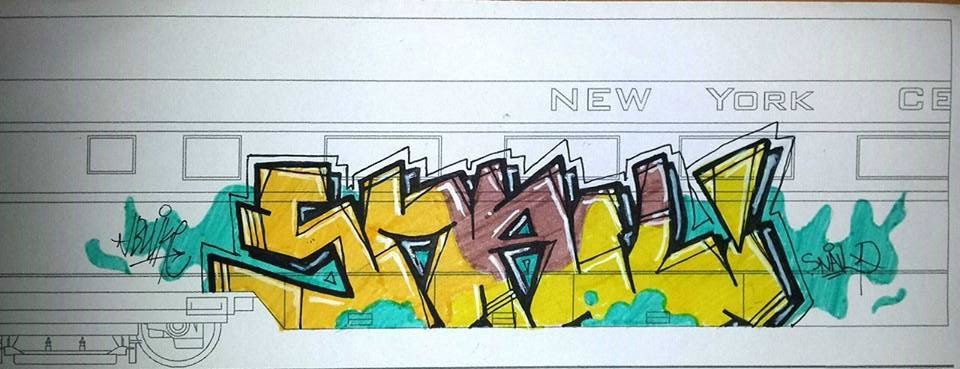 Graffiti Wall - Photo by ibwke - 5NAIL, 75TUCK, IBWKE (2016)