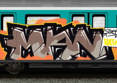 Graffiti Train - Photo by ibwke - 75tuck, fstuk, graffitiswat