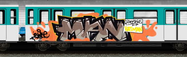 Graffiti Train - Photo by ibwke - 75tuck, fstuk, graffitiswat