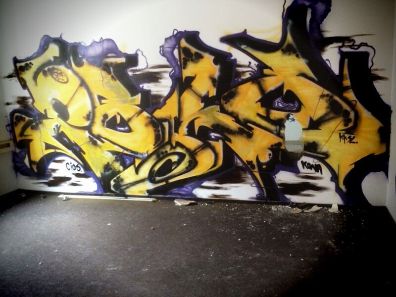 Graffiti Wall - Photo by ichstalingrad - roca, kona, Hall (2013)