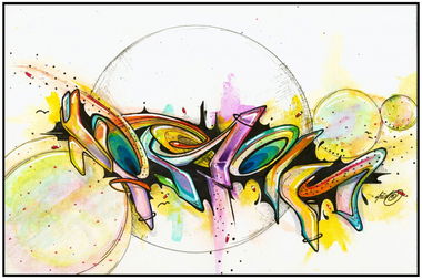 Graffiti Sketch in Lithuania - Photo by ifran