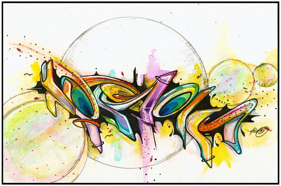 Graffiti Sketch in Lithuania - Photo by ifran